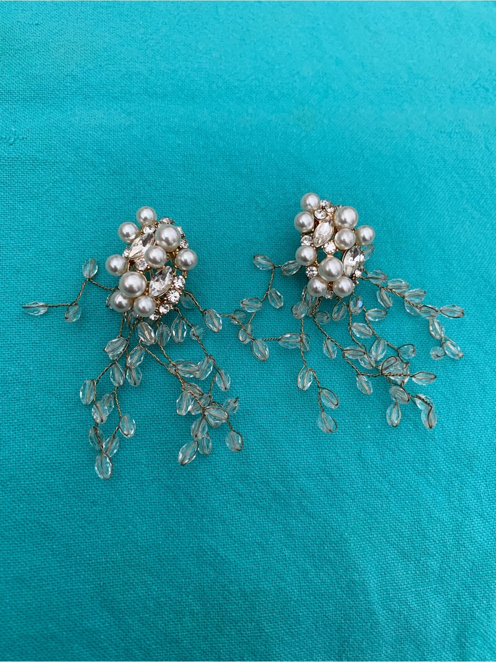Zara crystal and pearl earrings
